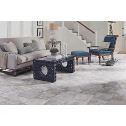 Ash Blended Slate 12 in. x 12 in. Peel and Stick Vinyl Tile (30 sq. ft. / case) by TrafficMaster 21 Ash Blended Slate 12 in. x 12 in. Peel and Stick Vinyl Tile (30 sq. ft. / case) by TrafficMaster -TrafficMaster Sales ash blended slate trafficmaster vinyl tile ss1213 4f 1000