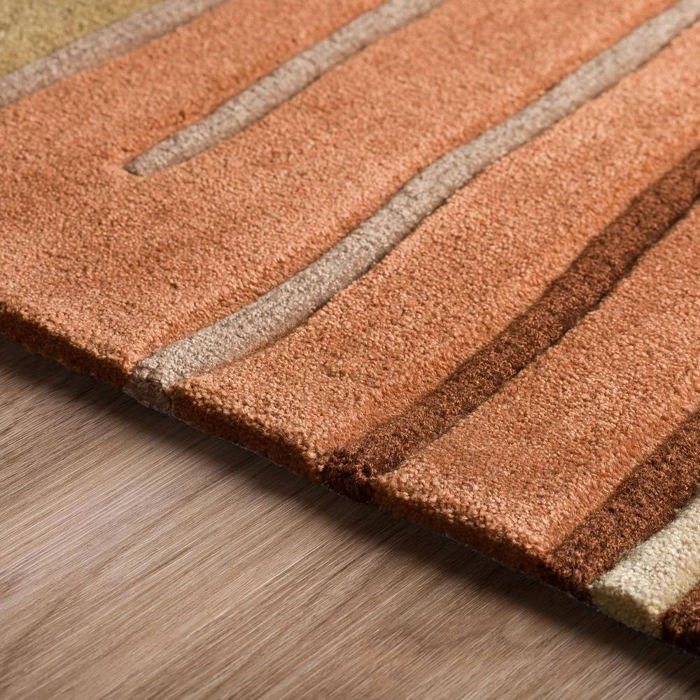 Ascot 306 Striped Autumn 8 ft. x 10 ft. Area Rug by Addison Rugs 4 Ascot 306 Striped Autumn 8 ft. x 10 ft. Area Rug by Addison Rugs - Image 2