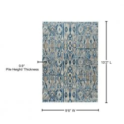 Harrison 2 Baltic 9 ft. 6 in. x 13 ft. 2 in. Area Rug by Addison Rugs -TrafficMaster Sales baltic blue addison rugs area rugs hdhr2ba10x13 76 1000