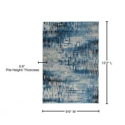 Harrison 6 Baltic 9 ft. 6 in. x 13 ft. 2 in. Area Rug by Addison Rugs -TrafficMaster Sales baltic blue addison rugs area rugs hdhr6ba10x13 76 1000