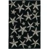 Cove 8 Starfish Black 3 ft. 6 in. x 5 ft. 6 in. Area Rug by Addison Rugs -TrafficMaster Sales black addison rugs area rugs hdcv8bk4x6 64 1000