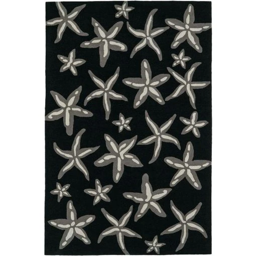 Cove 8 Starfish Black 3 ft. 6 in. x 5 ft. 6 in. Area Rug by Addison Rugs -TrafficMaster Sales black addison rugs area rugs hdcv8bk4x6 64 1000