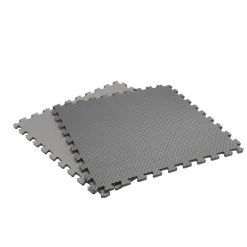 Black/Gray 24 in. x 24 in. x 0.47 in. Foam Dual Sided Gym Floor Tiles (4 Tiles/Pack (16 sq. ft.) by TrafficMaster -TrafficMaster Sales black and gray trafficmaster gym floor tiles 24120hdus 40 1000