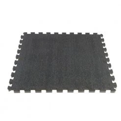 Black 25.2 in. x 25.2 in. x 0.68 in. Foam Shock Absorbing Gym Floor Tiles (4 Tiles/Pack) (17.64 sq. ft.) by TrafficMaster -TrafficMaster Sales black fleck trafficmaster gym floor tiles 24182coplhd 40 1000