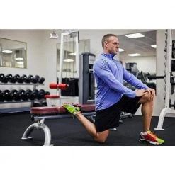 Black 25.2 in. x 25.2 in. x 0.68 in. Foam Shock Absorbing Gym Floor Tiles (4 Tiles/Pack) (17.64 sq. ft.) by TrafficMaster -TrafficMaster Sales black fleck trafficmaster gym floor tiles 24182coplhd 44 1000