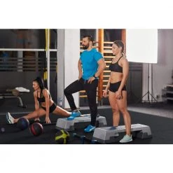 Black 25.2 in. x 25.2 in. x 0.68 in. Foam Shock Absorbing Gym Floor Tiles (4 Tiles/Pack) (17.64 sq. ft.) by TrafficMaster -TrafficMaster Sales black fleck trafficmaster gym floor tiles 24182coplhd 76 1000