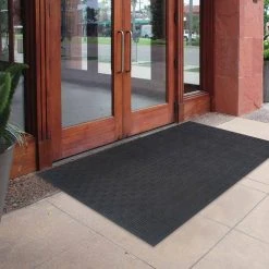 48 in. x 72 in. Black Recycled Rubber Commercial Door Mat by TrafficMaster -TrafficMaster Sales black trafficmaster commercial floor mats 60 060 9501 4000600 31 1000