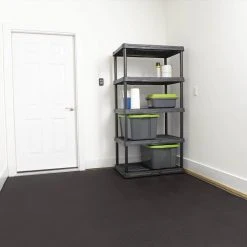 Black Raised Coin 18 in. x 18 in. x 3.1 mm Rubber Interlocking Modular Flooring Tiles, 6-Pack (13.5 sq. ft.) by TrafficMaster 19 Black Raised Coin 18 in. x 18 in. x 3.1 mm Rubber Interlocking Modular Flooring Tiles, 6-Pack (13.5 sq. ft.) by TrafficMaster -TrafficMaster Sales black trafficmaster gym floor tiles 11n 532 18x18hd 4f 1000