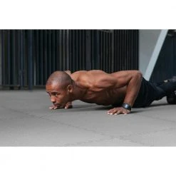 Black/Gray 24 in. x 24 in. x .52 in. Foam Dual Sided Impact Gym Floor Tiles (4 Tiles/Pack (16 sq. ft.) by TrafficMaster -TrafficMaster Sales black trafficmaster gym floor tiles 24213hdus 4f 1000