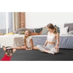 Black/Gray 24 in. x 24 in. x .52 in. Foam Dual Sided Impact Gym Floor Tiles (4 Tiles/Pack (16 sq. ft.) by TrafficMaster -TrafficMaster Sales black trafficmaster gym floor tiles 24213hdus 77 1000