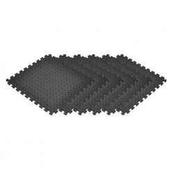 Black 24 in. W x 24 in. L x 0.47 in. Foam Interlocking Gym Floor Tiles (6 Tiles/Pack) (24 sq. ft.) by TrafficMaster -TrafficMaster Sales black trafficmaster gym floor tiles 24224dphd 40 1000