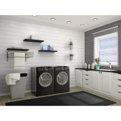 Black 24 in. W x 24 in. L x 0.47 in. Foam Interlocking Gym Floor Tiles (6 Tiles/Pack) (24 sq. ft.) by TrafficMaster -TrafficMaster Sales black trafficmaster gym floor tiles 24224dphd 4f 1000