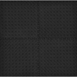 Black 24 in. W x 24 in. L x 0.47 in. Foam Interlocking Gym Floor Tiles (6 Tiles/Pack) (24 sq. ft.) by TrafficMaster -TrafficMaster Sales black trafficmaster gym floor tiles 24224dphd 66 1000