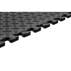 Black 24 in. W x 24 in. L x 0.47 in. Foam Interlocking Gym Floor Tiles (6 Tiles/Pack) (24 sq. ft.) by TrafficMaster -TrafficMaster Sales black trafficmaster gym floor tiles 24224dphd a0 1000