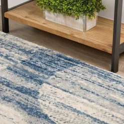 Ankara 17 Indigo Blue 8 Ft. x 10 Ft. Dancing Circles Area Rug by Addison Rugs -TrafficMaster Sales blue addison rugs area rugs hdan17in8x10 40 1000