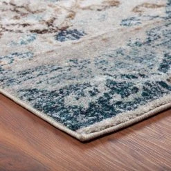 Provincial 11 Blue 3 ft. 3 in. x 5 ft. 3 in. French Damask Area Rug by Addison Rugs -TrafficMaster Sales blue addison rugs area rugs hdpc11bl3x5 4f 1000