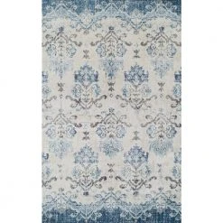 Provincial 11 Blue 3 ft. 3 in. x 5 ft. 3 in. French Damask Area Rug by Addison Rugs