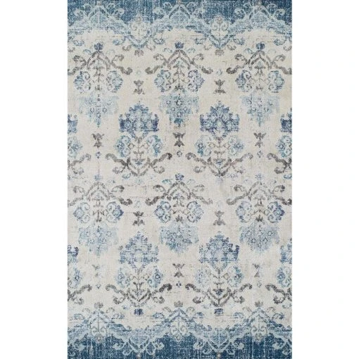 Provincial 11 Blue 3 ft. 3 in. x 5 ft. 3 in. French Damask Area Rug by Addison Rugs -TrafficMaster Sales blue addison rugs area rugs hdpc11bl3x5 64 1000
