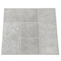 Bodden Bay 12 in. x 12 in. Grey Peel and Stick Vinyl Tile (30 sq. ft. / case) by TrafficMaster -TrafficMaster Sales bodden bay grey trafficmaster vinyl tile 26293061 66 1000