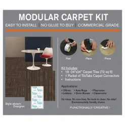 Designer Brown Commercial 24 in. x 24 Peel and Stick Carpet Tile (18 Tiles/Case) 72 sq. ft. by TrafficMaster -TrafficMaster Sales brown tan trafficmaster carpet tile pdm12 4000k 4f 1000