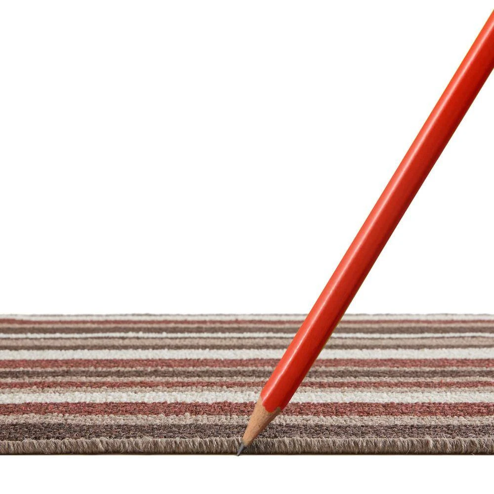 Sonoma Cabernet 2 ft. x 5 ft. Striped Polypropylene Accent Rug by TrafficMaster 5 Sonoma Cabernet 2 ft. x 5 ft. Striped Polypropylene Accent Rug by TrafficMaster - Image 3