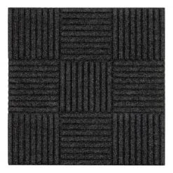Black Residential 18 in. x 18 Peel and Stick Carpet Tile (8 Tiles/Case)18 sq. ft. by TrafficMaster