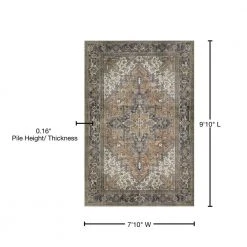Athena 3 Chocolate 7 ft. 10 in. x 9 ft. 10 in. Area Rug by Addison Rugs 12 Athena 3 Chocolate 7 ft. 10 in. x 9 ft. 10 in. Area Rug by Addison Rugs -TrafficMaster Sales chocolate addison rugs area rugs hdat3ch8x10 76 1000