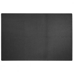 Dark Gray 24 in. x 24 in. x 0.47 in. Foam Interlocking Gym Floor Tiles (6 Tiles/Pack) (24 sq. ft.) by TrafficMaster -TrafficMaster Sales dark gray diamond plate finish with borders trafficmaster gym floor tiles tm1264 1d 1000