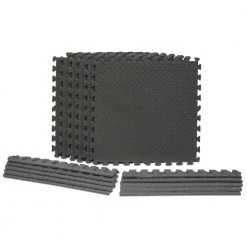 Dark Gray 24 in. x 24 in. x 0.47 in. Foam Interlocking Gym Floor Tiles (6 Tiles/Pack) (24 sq. ft.) by TrafficMaster