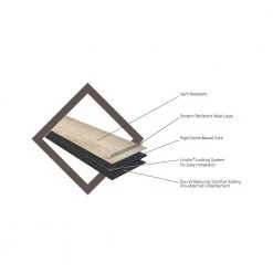 Edwards Oak 5.98 in. W Rigid Core Click Lock Luxury Vinyl Plank Flooring (23.95 sq. ft./case) by TrafficMaster -TrafficMaster Sales edwards oak trafficmaster vinyl plank flooring vtrhddevoak6x36 4f 1000