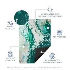 Copeland Emerald City 3 ft. x 5 ft. Abstract Area Rug by Addison Rugs -TrafficMaster Sales emerald city addison rugs area rugs hdkc10em3x5 fa 1000