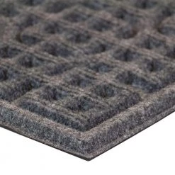 Gray Texture 18 in. x 30 in. Door Mat by TrafficMaster -TrafficMaster Sales gray polyester carpet surface trafficmaster door mats 60 828 1714 01800030 40 1000
