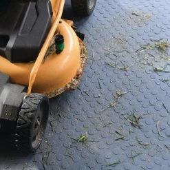 Gray Raised Coin 18 in. x 18 in. x 3.1 mm Rubber Interlocking Modular Flooring Tiles, 6-Pack (13.5 sq. ft.) by TrafficMaster -TrafficMaster Sales gray raised coin trafficmaster gym floor tiles 11grn 532 18x18 4f 1000