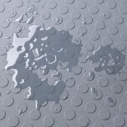 Gray Raised Coin 18 in. x 18 in. x 3.1 mm Rubber Interlocking Modular Flooring Tiles, 6-Pack (13.5 sq. ft.) by TrafficMaster -TrafficMaster Sales gray raised coin trafficmaster gym floor tiles 11grn 532 18x18 76 1000