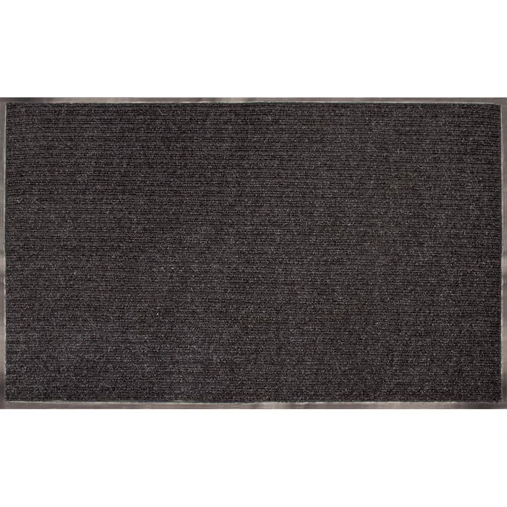 Tri-Rib Charcoal 24 in. x 36 in. Vinyl Door Mat by TrafficMaster 3 Tri-Rib Charcoal 24 in. x 36 in. Vinyl Door Mat by TrafficMaster