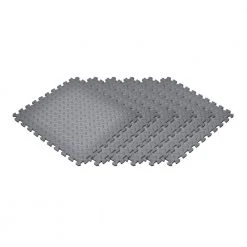 Gray 24 in. W x 24 in. L x 0.47 in. T Foam Interlocking Gym Floor Tiles (6 Tiles/Pack) (24 sq. ft.) by TrafficMaster -TrafficMaster Sales gray trafficmaster gym floor tiles 24228dphd 40 1000