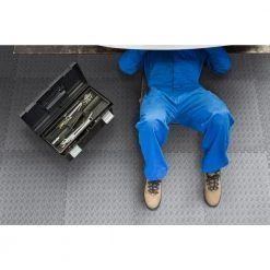 Gray 24 in. W x 24 in. L x 0.47 in. T Foam Interlocking Gym Floor Tiles (6 Tiles/Pack) (24 sq. ft.) by TrafficMaster -TrafficMaster Sales gray trafficmaster gym floor tiles 24228dphd 77 1000