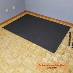 Gray 24 in. W x 24 in. L x 0.47 in. T Foam Interlocking Gym Floor Tiles (6 Tiles/Pack) (24 sq. ft.) by TrafficMaster -TrafficMaster Sales gray trafficmaster gym floor tiles 24228dphd d4 1000