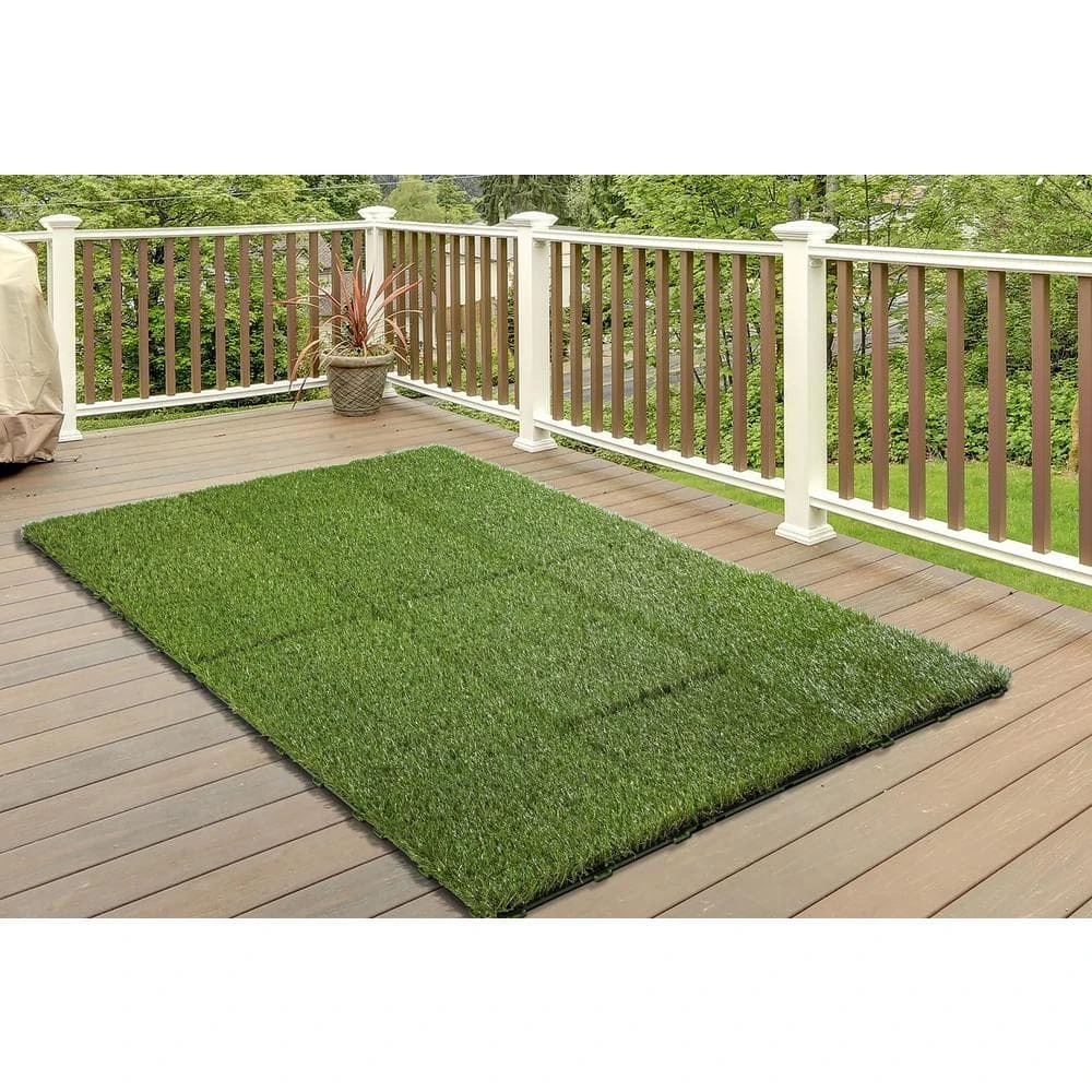1 ft. x 1 ft. Artificial Grass Interlocking Tiles (9-Pack) by TrafficMaster 6 1 ft. x 1 ft. Artificial Grass Interlocking Tiles (9-Pack) by TrafficMaster - Image 4
