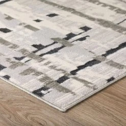 Gentry 4 Grey 3 Ft. 3 In. x 5 Ft. 1 In. Abstract Checker Area Rug by Addison Rugs -TrafficMaster Sales grey addison rugs area rugs hdge4gr3x5 4f 1000