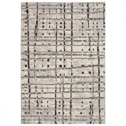 Gentry 4 Grey 3 Ft. 3 In. x 5 Ft. 1 In. Abstract Checker Area Rug by Addison Rugs