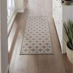Trellis Grey 2 ft. x 5 ft. Accent Rug by TrafficMaster -TrafficMaster Sales grey trafficmaster area rugs mt1004445 44 1000
