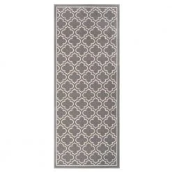 Trellis Grey 2 ft. x 4 ft. Trellis Polyester Accent Rug by TrafficMaster