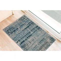 Apollo 5 Indigo 1 ft. 6 in. x 2 ft. 5 in. Distressed Crosshatch Indoor Area Rug by Addison Rugs -TrafficMaster Sales indigo addison rugs area rugs hdap5in20x30 31 1000