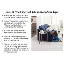 Willow Kirkdale Beige Residential 18 in. x 18 Peel and Stick Carpet Tile (10 Tiles/Case) 22.5 sq. ft. by TrafficMaster -TrafficMaster Sales kirkdale trafficmaster carpet tile ht004 815 1818 1d 1000