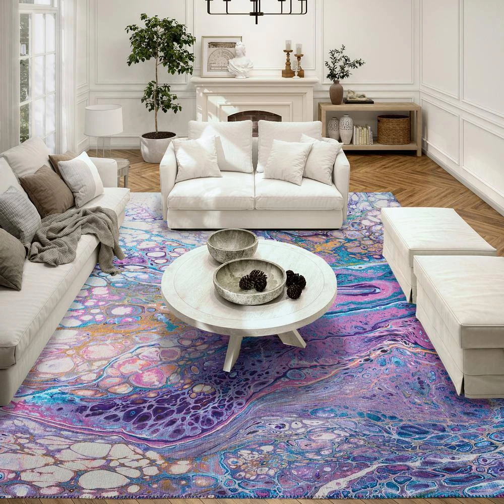 Copeland Lavender 3 ft. x 5 ft. Abstract Area Rug by Addison Rugs 11 Copeland Lavender 3 ft. x 5 ft. Abstract Area Rug by Addison Rugs - Image 9