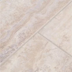 Light Grey 12 in. x 24 in. Travertine Peel and Stick Vinyl Tile Flooring (20 sq. ft. / case) by TrafficMaster -TrafficMaster Sales light grey travertine trafficmaster vinyl tile 221924u 40 1000