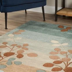 Ascot 1 Striped Floral Mocha 8 ft. x 10 ft. Area Rug by Addison Rugs -TrafficMaster Sales mocha addison rugs area rugs hdas1mo8x10 4f 1000