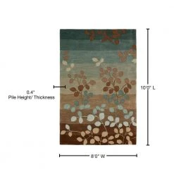 Ascot 1 Striped Floral Mocha 8 ft. x 10 ft. Area Rug by Addison Rugs -TrafficMaster Sales mocha addison rugs area rugs hdas1mo8x10 76 1000