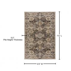 Fergus 6 Mocha 5 ft. x 7 ft. 5 in. Area Rug by Addison Rugs -TrafficMaster Sales mocha addison rugs area rugs hdfg6mo5x7 76 1000
